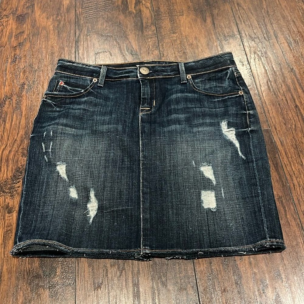 Hudson‎ Distressed  Denim Mini Skirt size 27